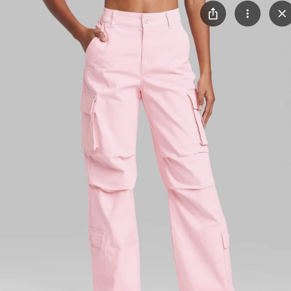Wild Fable Light Pink Cargo Trousers